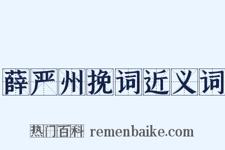 薛严州挽词近义词是什么意思的图片